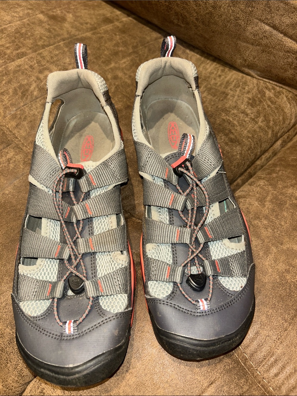 Keen Women's Gray and orange Bungee Sport Sandal